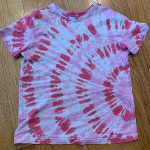 Primary Red and White Tie-Dye Kids Shirt